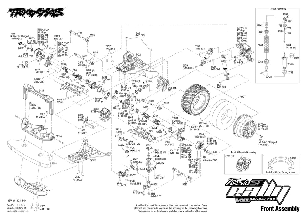 TRA74276-4ORANGE Traxxas Ford Fiesta Rally VXL 4X4 - Orange  Clipless Body **Sold Separately you will need TRA2970-3S to run this
