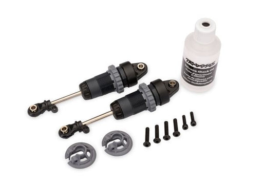 TRA7461-STGRY Traxxas Shocks, GTR Long - Steel Gray (2)