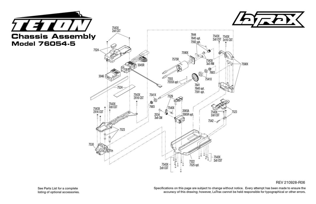 TRA76054-5 BLUEX LaTrax Teton 1/18 Scale 4WD Monster Truck**Sold Separately fast Charger # TRA2970 **And For extra battery # TRA2925X