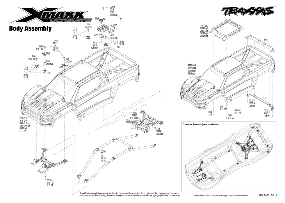 TRA77097-4BLUEX Traxxas X-Maxx Ultimate - Blue **Sold Separately YOU will need this part # TRA2997 to run this truck