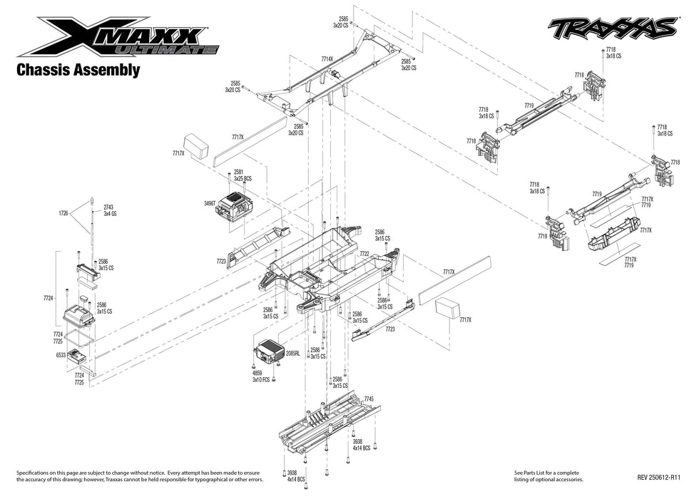 TRA77097-4BLUEX Traxxas X-Maxx Ultimate - Blue **Sold Separately YOU will need this part # TRA2997 to run this truck
