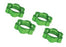 TRA7758G   Wheel nuts, splined, 17mm, serrated (green-anodized) (4)