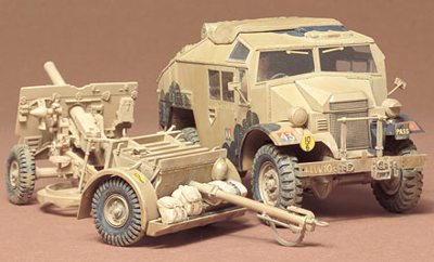 TAM35044 BRITISH 25 PDR GUN & QUAD TRA