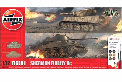 A50186 1:72 Classic Conflict Tiger 1 vs Sherman