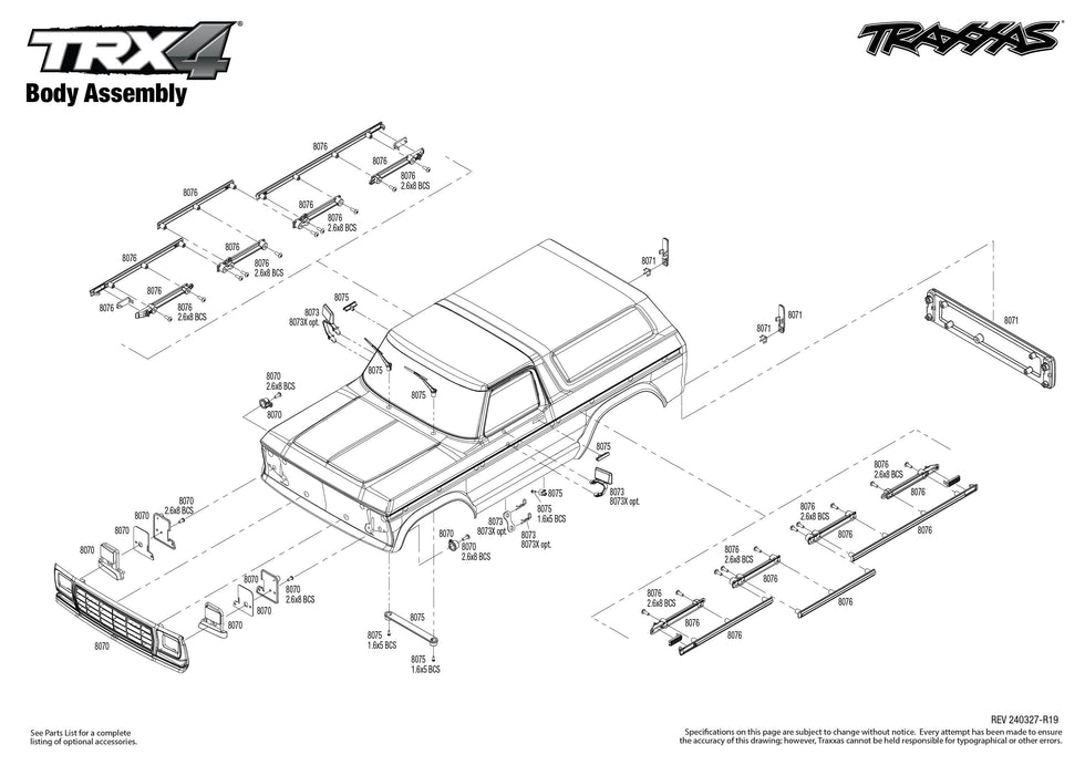 TRA82246-4RED Traxxas TRX-4 1979 Ford Bronco Clipless Body - Red *** YOU will need this part # TRA2992 to run this truck