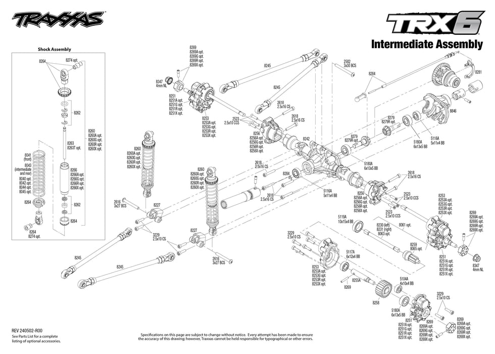 TRA88296-4BLACK Traxxas TRX-6 Mercedes Benz G63 AMG 6x6 clipless body - Black **SOLD SEPARATELY AND REQUIRED ORDER PART # TRA2970-3S**