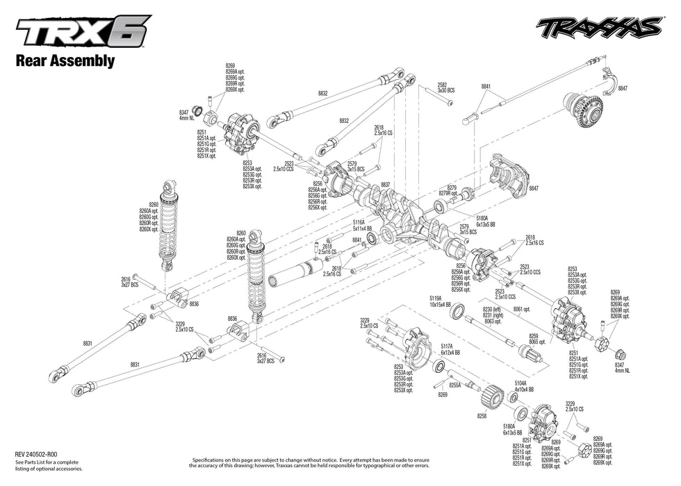 TRA88296-4BLACK Traxxas TRX-6 Mercedes Benz G63 AMG 6x6 clipless body - Black **SOLD SEPARATELY AND REQUIRED ORDER PART # TRA2970-3S**