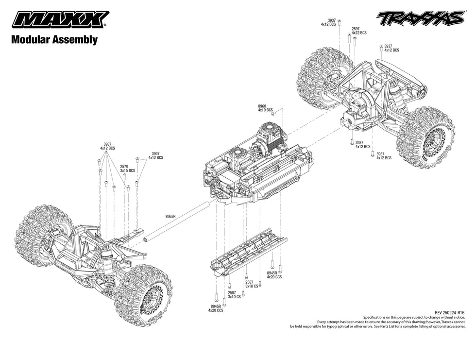 TRA89086-4 Traxxas Maxx 4S V2 Brushless Monster Truck w/ WideMaxx - RNR YOU will need this part # TRA2998 to run this truck