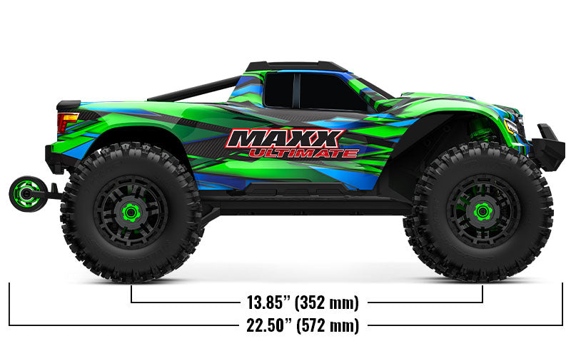 TRA89087-4GREEN Traxxas Maxx Ultimate VXL-4S 4x4 RTR - Green  ****  YOU will need this part # TRA2998 to run this truck