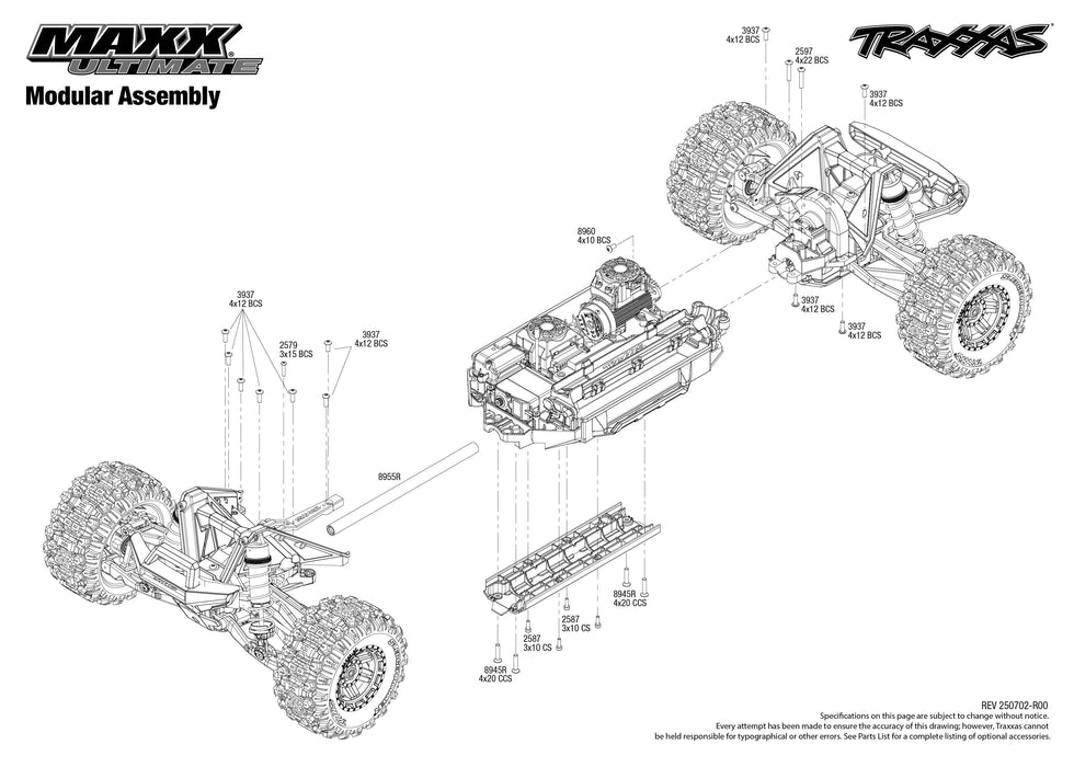 TRA89087-4BLUE Traxxas Maxx Ultimate VXL-4S 4x4 RTR - Blue *** YOU will need this part # TRA2998 to run this truck