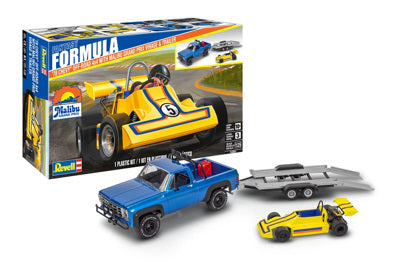 RMX854581 1:25 1978 CHEVY OFF ROAD 4X4 W GP & TRAILER