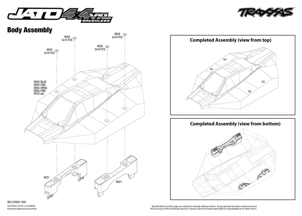 TRA90386-4ORANGE Traxxas Jato 4x4 VXL 1/8 Scale w/ Clipless Body - Orange ** Needed to Complete # tra2996X