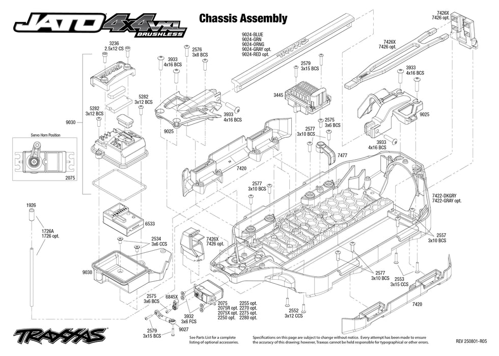TRA90386-4ORANGE Traxxas Jato 4x4 VXL 1/8 Scale w/ Clipless Body - Orange ** Needed to Complete # tra2996X