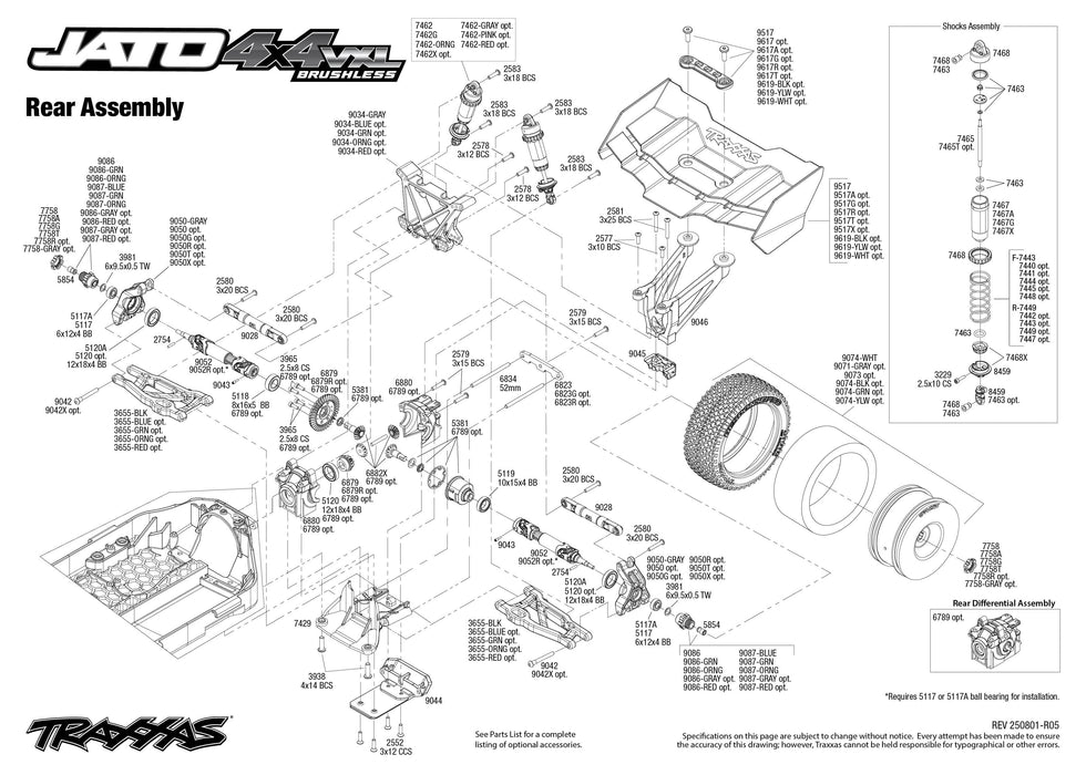 TRA90386-4ORANGE Traxxas Jato 4x4 VXL 1/8 Scale w/ Clipless Body - Orange ** Needed to Complete # tra2996X