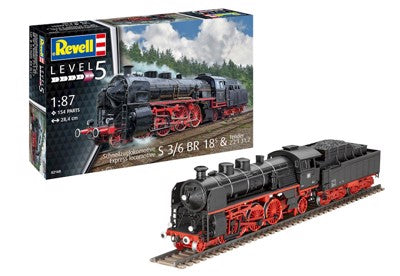 RVG02168 1:87 Express Locomotive S3/6 BR18(5) w Tender (6/ctn)
