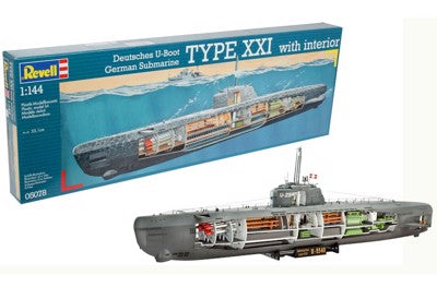 RVG005078 1:144 U-Boat XXI Type w. Int (6/ctn