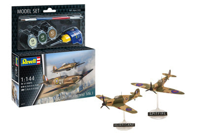 RVG63771 1:144 Model Set Spitfire Mk.Ia & Hurricane Mk.I (12/ctn)