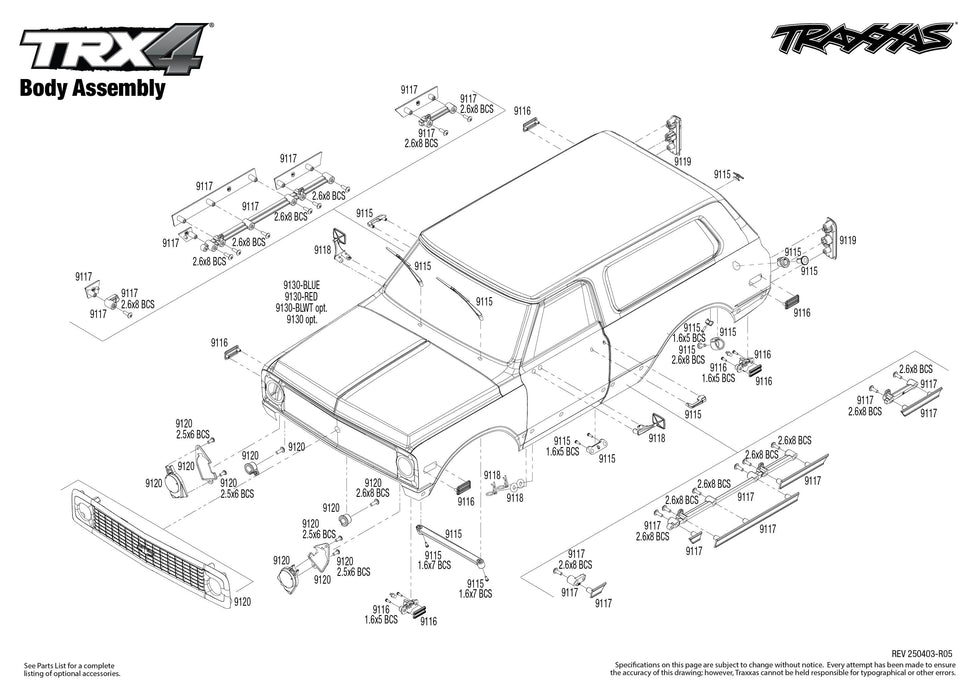TRA92086-4RED Traxxas TRX-4 1972 K5 Blazer High Trail - RedYOU will need this part # TRA2992 to run this truck