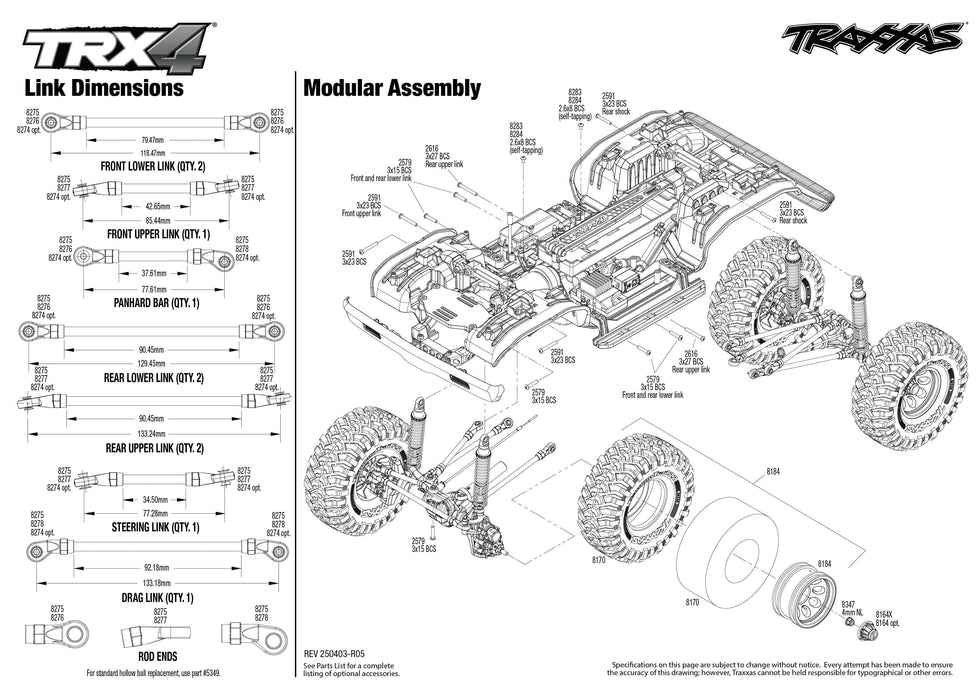 TRA92086-4RED Traxxas TRX-4 1972 K5 Blazer High Trail - RedYOU will need this part # TRA2992 to run this truck