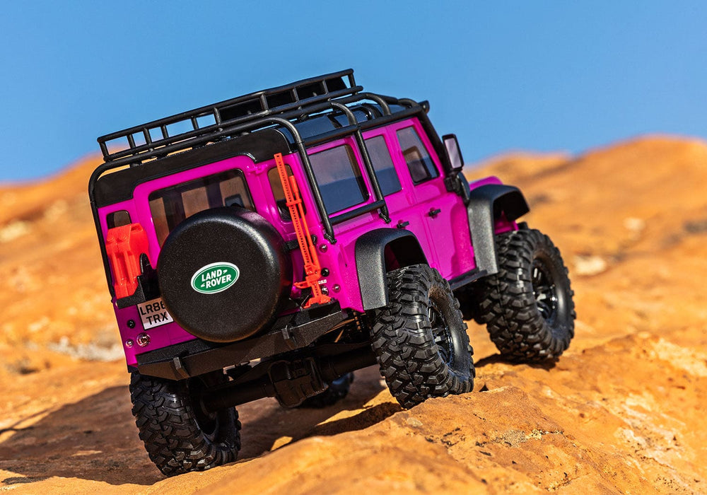 TRA97054-1PINK Traxxas 1/18 TRX-4M Land Rover Defender 4x4 RTR - Pink (Sold Separately extra battery please ORDER #TRA2821)