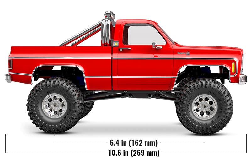 TRA97064-1RED Traxxas 1/18 TRX-4M Chevrolet K10 High Trail Truck - Red (Sold Separately extra battery please ORDER #TRA2821)