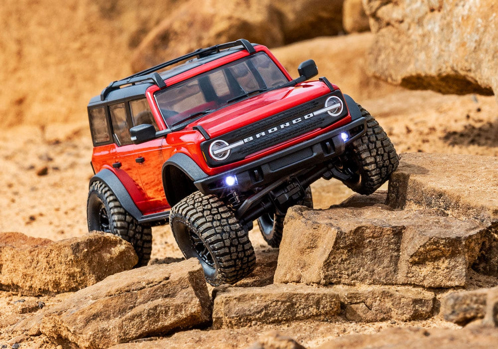 TRA97074-1 Traxxas TRX-4M Ford Bronco 1/18 RTR 4X4 Trail Truck, Red (Sold Separately extra battery please ORDER #TRA2821)