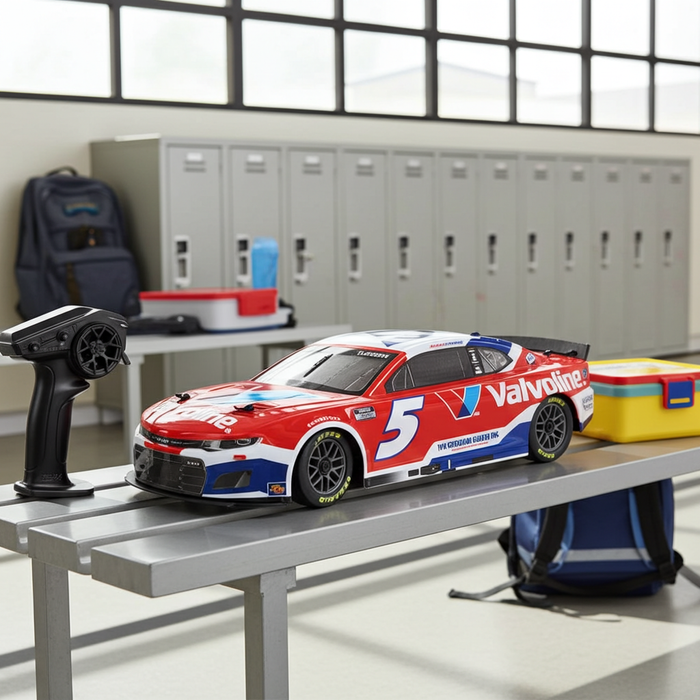 LOS1122505 1/12 NASCAR RC Racecar Kyle Larson No. 5 Valvoline 2025 Chevrolet Camaro ZL1 2S AWD RTR Brushed On-Road (Battery & Charger Included)