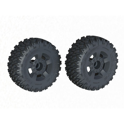 ARA-1383 dBoots 'Ragnarok MT' Tire Set Glued, Black (2)
