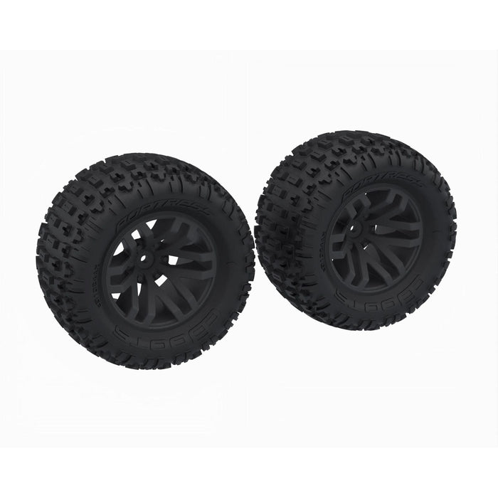 ARA-1608 dBoots 'FORTRESS MT' Tire Set Glued, Black (2)