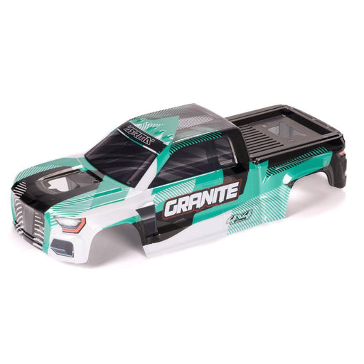 ARA-2317 1/10 Clipless Painted Decaled Trimmed Body, Green/Black: GRANITE 4X4