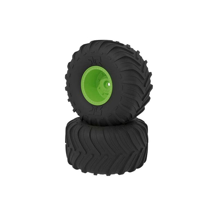 ARA-2531 dBoots Chevron MT Tire Set, Glued, Green