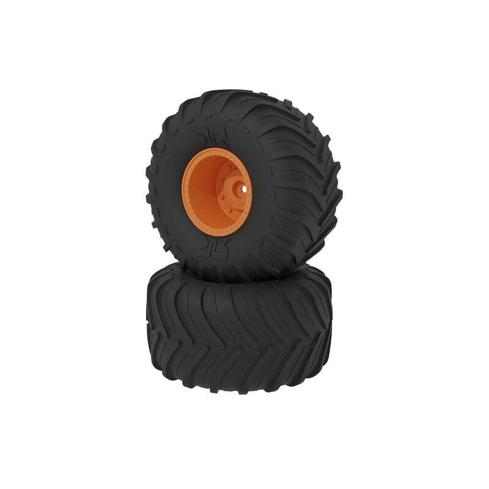 ARA-2532 dBoots Chevron MT Tire Set, Glued, Orange