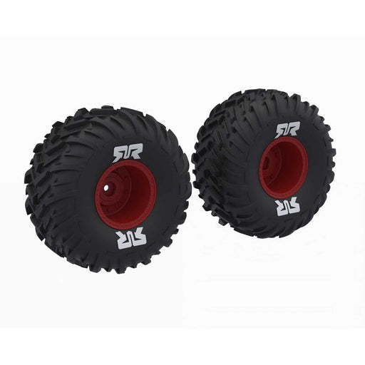 ARA-2574 dBoots Cut Chevron MT Tire Set Glued, Red
