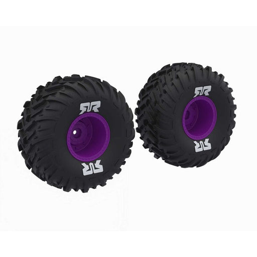 ARA-2576 dBoots Cut Chevron MT Tire Set Glued, Purple