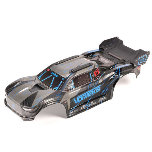 ARA-2579 1/10 Painted Decaled Trimmed Body Set with Hidden Body Mount, Blue/Black: VORTEKS 2WD