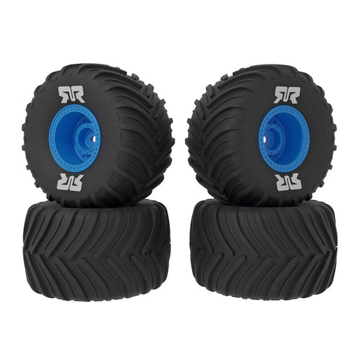 ARA-3982 Arrma dBoots Chevron MT Tire Set Glued (2 Pairs) - GROM - Blue