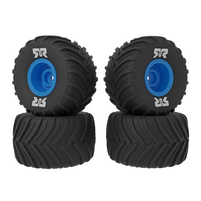 ARA-3982 Arrma dBoots Chevron MT Tire Set Glued (2 Pairs) - GROM - Blue