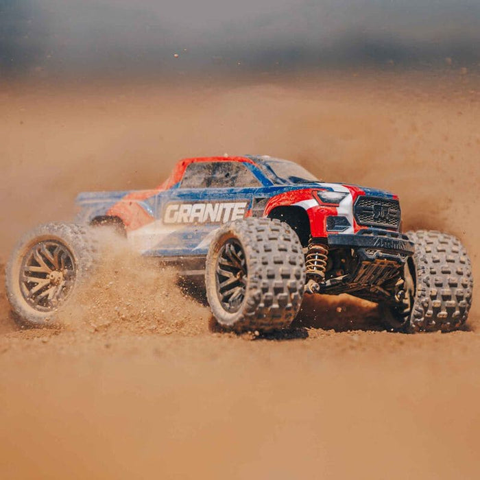 ARA2102T1 1/18 GRANITE GROM MEGA 380 Brushed 4X4 Monster Truck RTR with Battery & Charger, Blue (FOR A EXTRA BATTERY PLEASE ORDER SPMX142S30H2)