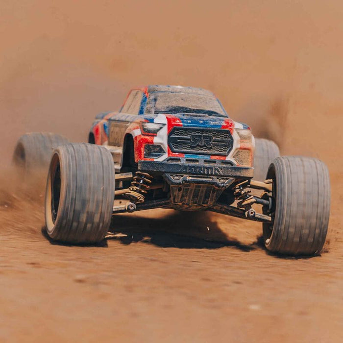 ARA2102T1 1/18 GRANITE GROM MEGA 380 Brushed 4X4 Monster Truck RTR with Battery & Charger, Blue (FOR A EXTRA BATTERY PLEASE ORDER SPMX142S30H2)