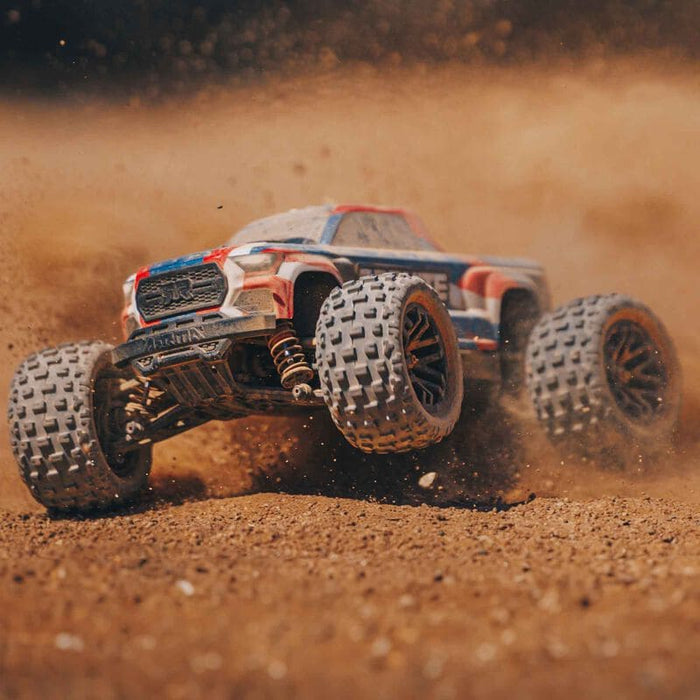 ARA2102T1 1/18 GRANITE GROM MEGA 380 Brushed 4X4 Monster Truck RTR with Battery & Charger, Blue (FOR A EXTRA BATTERY PLEASE ORDER SPMX142S30H2)