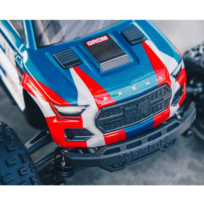 ARA2102T1 1/18 GRANITE GROM MEGA 380 Brushed 4X4 Monster Truck RTR with Battery & Charger, Blue (FOR A EXTRA BATTERY PLEASE ORDER SPMX142S30H2)