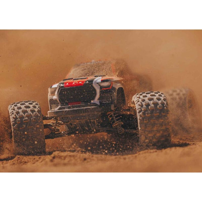 ARA2102T2 1/18 GRANITE GROM MEGA 380 Brushed 4X4 Monster Truck RTR with Battery & Charger, Red (FOR EXTRA BATTERY PLEASE ORDER SPMX142S30H2)