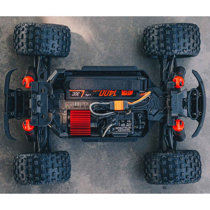 ARA2102T2 1/18 GRANITE GROM MEGA 380 Brushed 4X4 Monster Truck RTR with Battery & Charger, Red (FOR A EXTRA BATTERY PLEASE ORDER SPMX142S30H2)