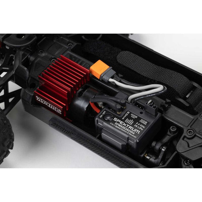 ARA2102T2 1/18 GRANITE GROM MEGA 380 Brushed 4X4 Monster Truck RTR with Battery & Charger, Red (FOR EXTRA BATTERY PLEASE ORDER SPMX142S30H2)