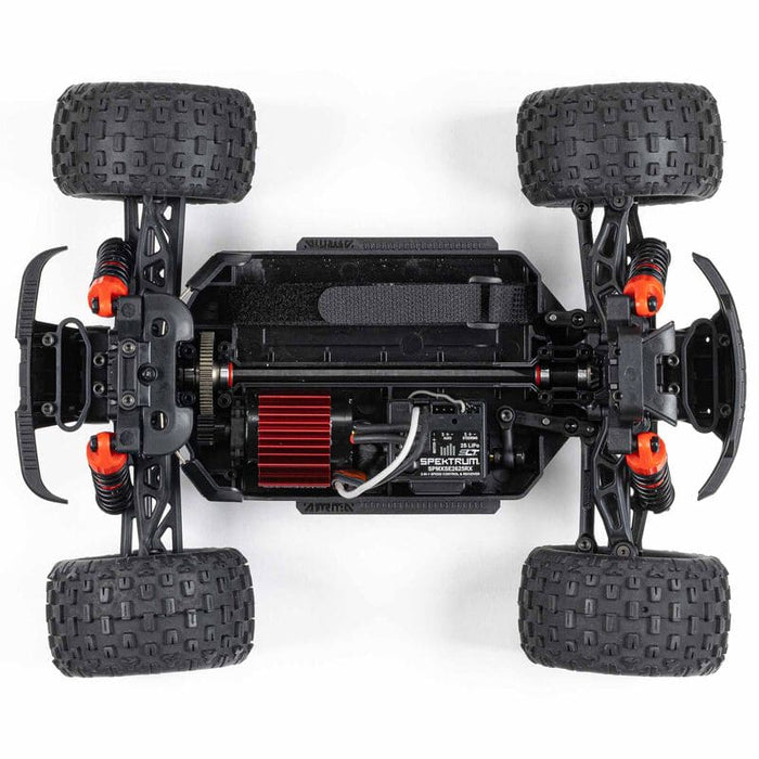 ARA2102T2 1/18 GRANITE GROM MEGA 380 Brushed 4X4 Monster Truck RTR with Battery & Charger, Red (FOR A EXTRA BATTERY PLEASE ORDER SPMX142S30H2)
