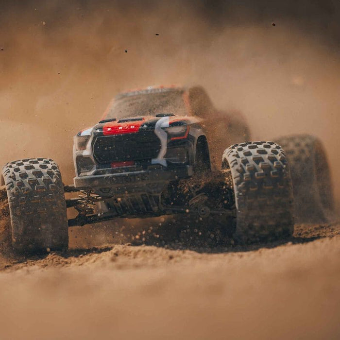 ARA2102T2 1/18 GRANITE GROM MEGA 380 Brushed 4X4 Monster Truck RTR with Battery & Charger, Red (FOR A EXTRA BATTERY PLEASE ORDER SPMX142S30H2)