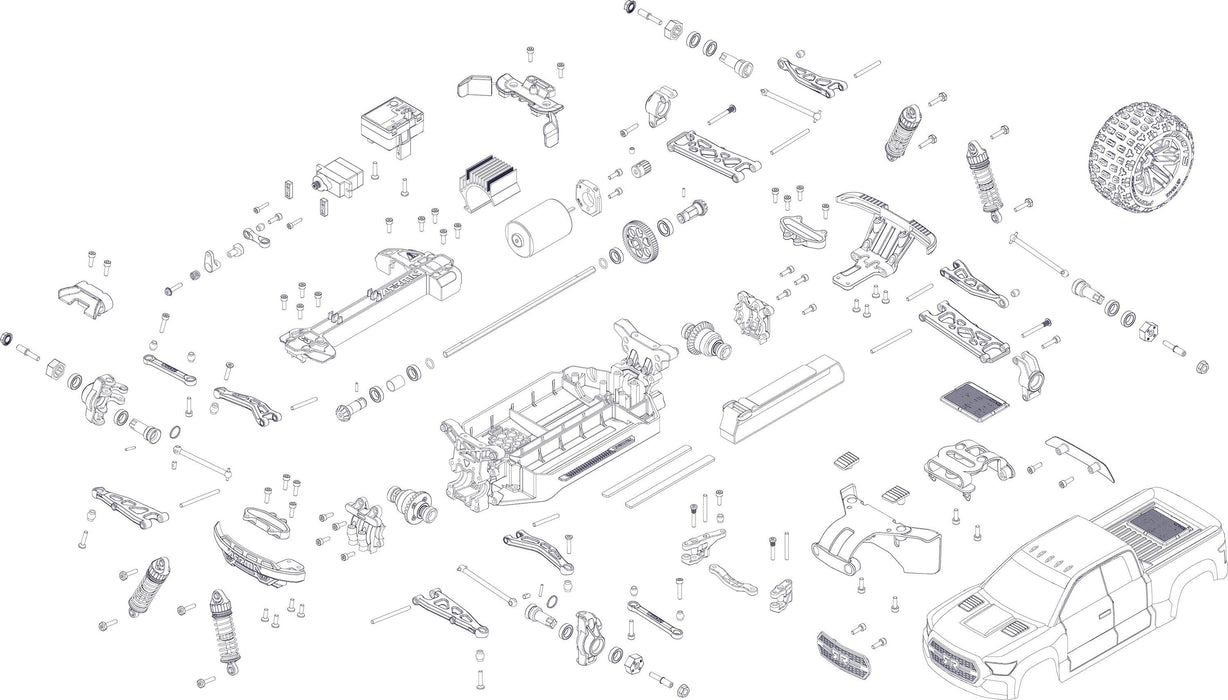 ARA2102T2 1/18 GRANITE GROM MEGA 380 Brushed 4X4 Monster Truck RTR with Battery & Charger, Red (FOR A EXTRA BATTERY PLEASE ORDER SPMX142S30H2)