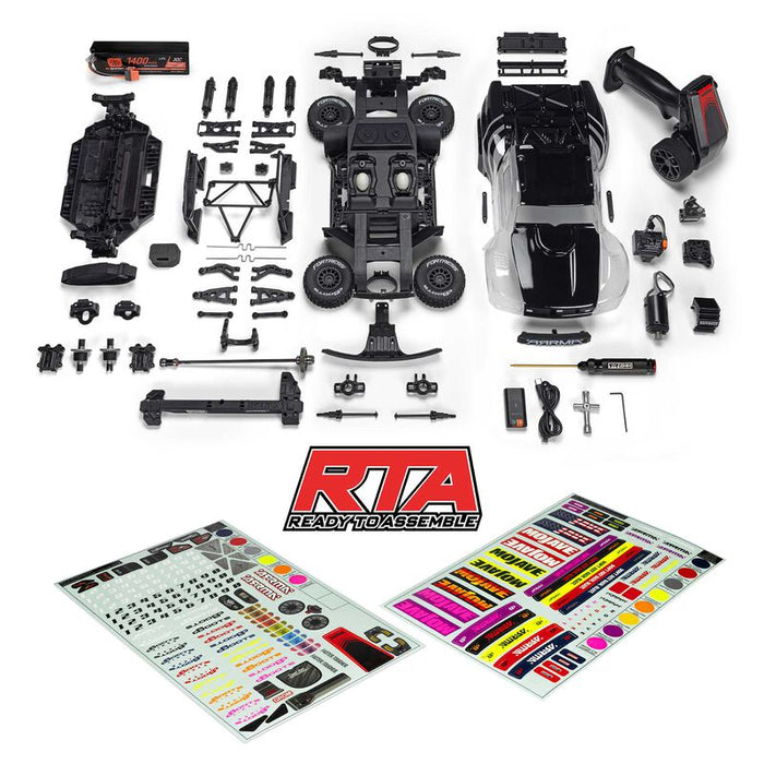 ARA2104KT1 Arrma 1/16 MOJAVE GROM 4X4 RTA Desert Truck (B&C) - Clear/Black (FOR A EXTRA BATTERY PLEASE ORDER SPMX142S30H2)