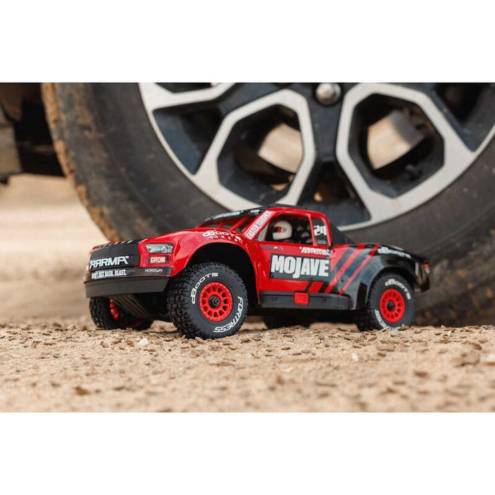 ARA2104T1 MOJAVE GROM MEGA 380 Brushed 4X4 Small Scale Desert Truck RTR with Battery & Charger, Red/Black(FOR A EXTRA BATTERY PLEASE ORDER SPMX142S30H2)