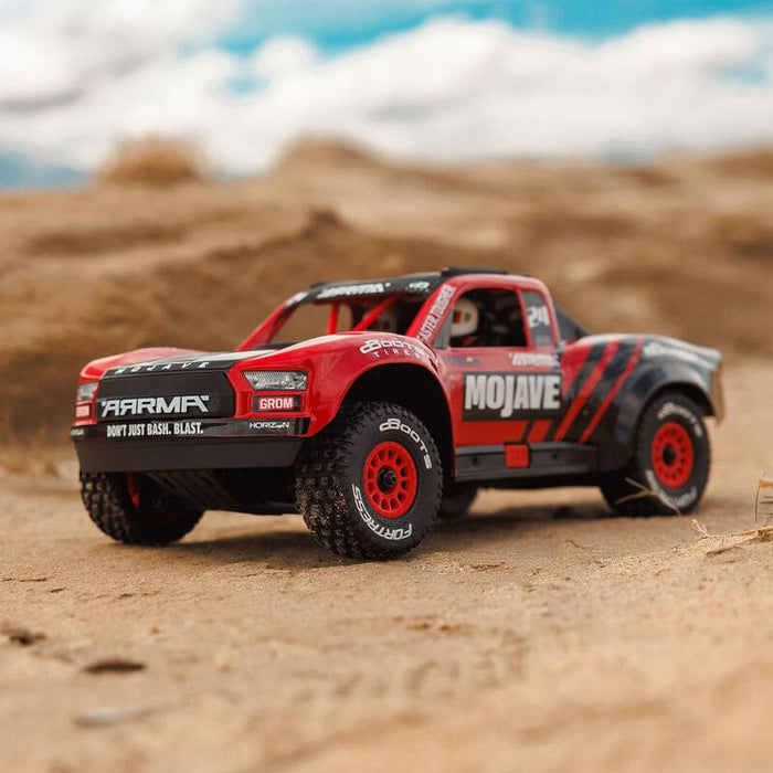 ARA2104T1 MOJAVE GROM MEGA 380 Brushed 4X4 Small Scale Desert Truck RTR with Battery & Charger, Red/Black(FOR A EXTRA BATTERY PLEASE ORDER SPMX142S30H2)